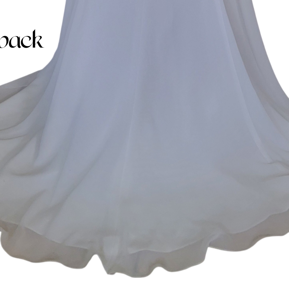 David's Bridal White Strapless Gown - Picture 15 of 17